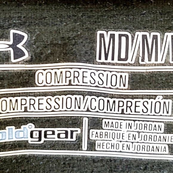 Under Armour Black Long Sleeve Shirt/Grey Logo Size M - Picture 3 of 3